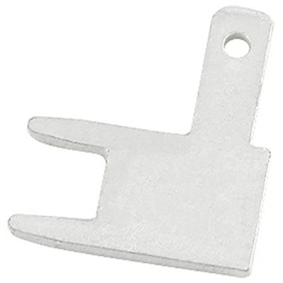 RS PRO Silver Uninsulated Male Spade Connector Solder Termination 2.8 x 0.8 mm Tab Size 13.3 mm Overall Length 125-2002