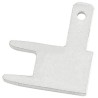 RS PRO Silver Uninsulated Male Spade Connector Solder Termination 2.8 x 0.8 mm Tab Size 13.3 mm Overall Length 125-2002