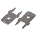 RS PRO Silver Uninsulated Male Spade Connector Solder Termination 6.35 x 0.8 mm Tab Size 125-2006
