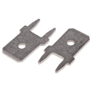 RS PRO Silver Uninsulated Male Spade Connector Solder Termination 6.35 x 0.8 mm Tab Size 125-2006