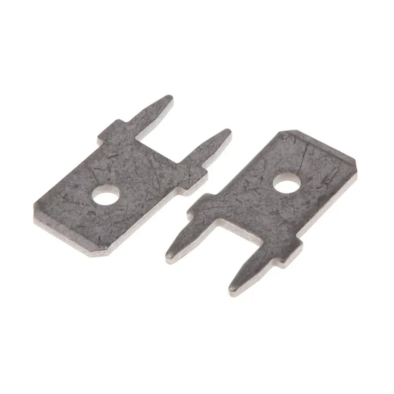 RS PRO Silver Uninsulated Male Spade Connector Solder Termination 6.35 x 0.8 mm Tab Size 125-2006