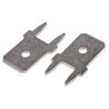 RS PRO Silver Uninsulated Male Spade Connector Solder Termination 6.35 x 0.8 mm Tab Size 125-2006