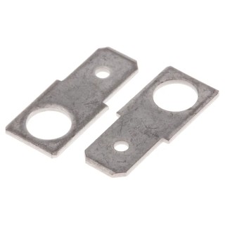 RS Pro Silver Uninsulated Male Spade Connector, Stud Termination, 6.35 x 0.8 mm Tab Size 125-2005