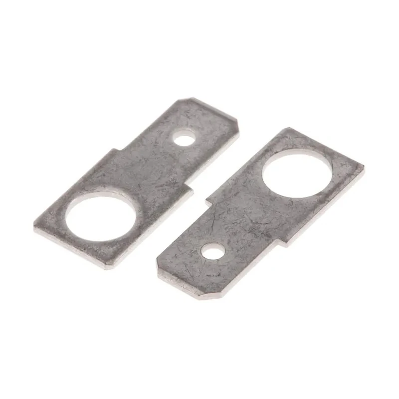 RS Pro Silver Uninsulated Male Spade Connector, Stud Termination, 6.35 x 0.8 mm Tab Size 125-2005