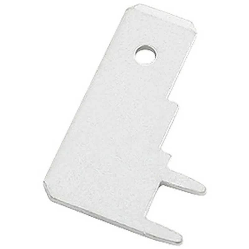 RS PRO Silver Uninsulated Male Spade Connector, Solder Termination, 6.35 x 0.8 mm Tab Size 125-2007