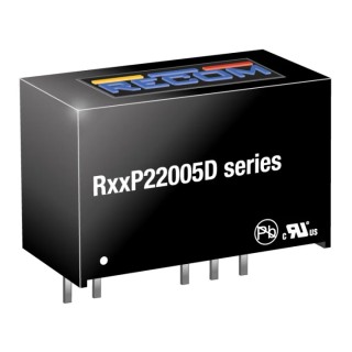 Recom DC/DC Converter 50V Output, 20 mA, 13.2V/10.8V Input, 2W Power, Through Hole Mount R12P22005D