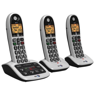 BT BT4600 Big Button Cordless Telephone with Advanced Call Blocker, LCD Display, Answer Machine, Desktop Mount Grey 84668