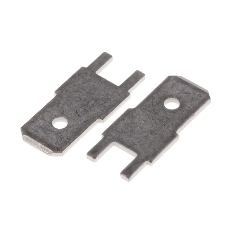 RS PRO Silver Uninsulated Male Spade Connector Solder Termination 6.35 x 0.8 mm Tab Size 125-2008