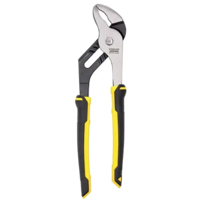 Stanley Groove Joint Plier, 250mm Overall Length, Bi-Material Handle, Black Oxide Finish, Curved Jaw, VDE/1000V STHT0-74361