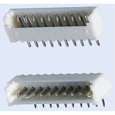Molex PicoBlade Series Right Angle Through Hole PCB Header, 12 Contacts, 1.25 mm Pitch, 1 Row, Shrouded 53048-1210