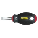 Stanley Stubby Screwdriver, 30 mm Steel Blade, Insulated, Soft Grip Handle 0-65-404