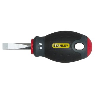 Stanley Stubby Screwdriver, 30 mm Steel Blade, Insulated, Soft Grip Handle 0-65-404