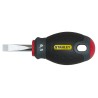 Stanley Stubby Screwdriver, 30 mm Steel Blade, Insulated, Soft Grip Handle 0-65-404
