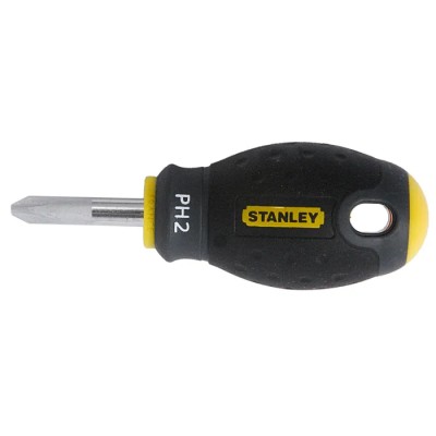 Stanley Stubby Screwdriver PH2 Tip 30mm Steel Blade 0-65-407