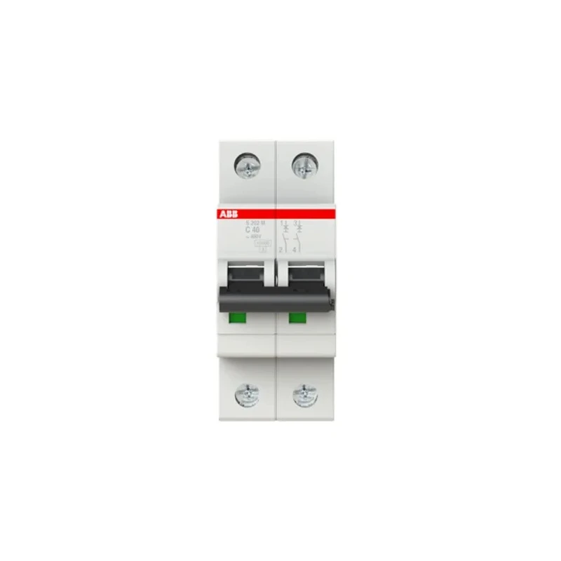 ABB System Pro M Compact Miniature Circuit Breaker 2 Poles 40A Type C 440V ac 125V dc 10kA 2CDS272001R0404 S202M-C40