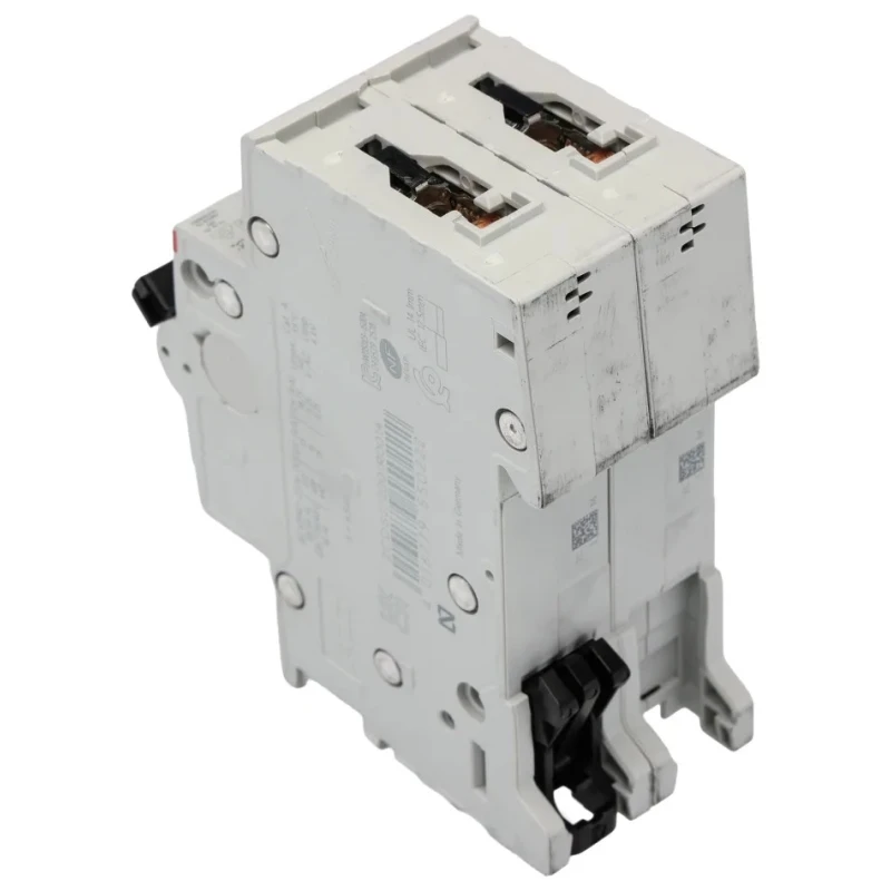 ABB System Pro M Compact S200M Miniature Circuit Breaker, 2-Pole, 1A, Type C, 440V AC, 125V DC 2CDS272001R0014 S202M-C1
