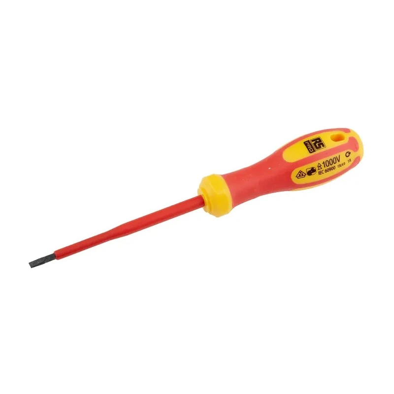 RS PRO Insulated Screwdriver 100 mm Blade, Ergonomic Plastic Handle, Chrome Vanadium Steel 125-3081