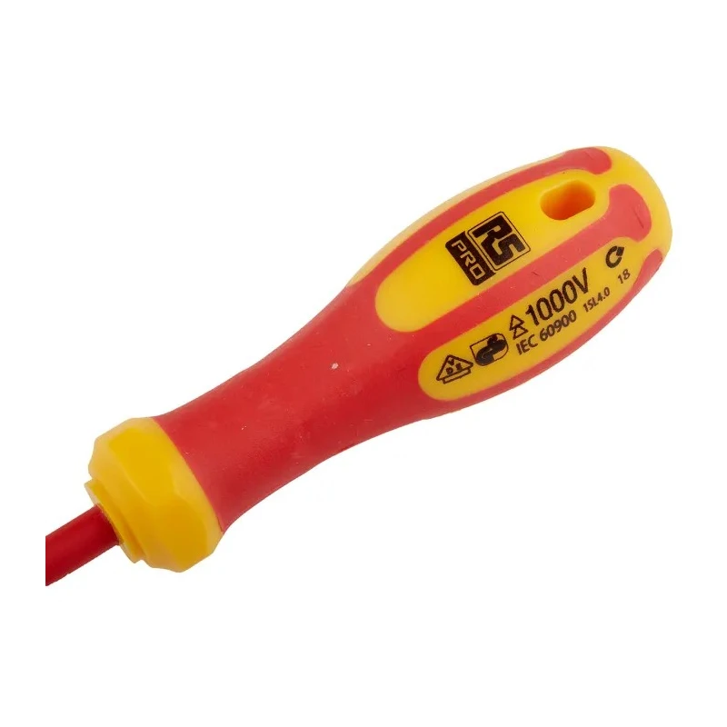 RS PRO Insulated Screwdriver 100 mm Blade, Ergonomic Plastic Handle, Chrome Vanadium Steel 125-3081