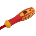 RS PRO Insulated Screwdriver 100 mm Blade VDE 1000V Approved Ergonomic Handle Chrome Vanadium Steel 190mm Overall 125-3080
