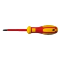 RS PRO Insulated Screwdriver PH1 Tip 80 mm Blade VDE 1000V Approved Plastic Handle Chrome Vanadium Molybdenum Steel 125-3084