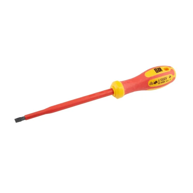 RS PRO Insulated Screwdriver 1.2mm Tip Thickness 6.5mm Tip Width 150mm Blade Chrome Vanadium Steel Ergonomic 125-3083