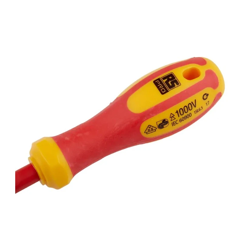 RS PRO Insulated Screwdriver 1.2mm Tip Thickness 6.5mm Tip Width 150mm Blade Chrome Vanadium Steel Ergonomic 125-3083