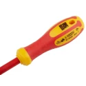 RS PRO Insulated Screwdriver with Tip, 80 mm Chrome Vanadium Molybdenum Steel Blade, Plastic Handle, VDE/1000V MOD2