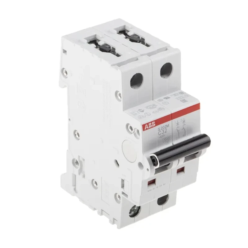 ABB System Pro M Compact S200M Miniature Circuit Breaker, 32A, 2 Poles, Type C, 440V AC, 125V DC 2CDS272001R0324 S202M-C32