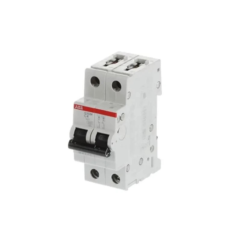 ABB System Pro M Compact S200M Miniature Circuit Breaker 2-Pole 4A Type C 440V AC 125V DC 10 kA 2CDS272001R0044 S202M-C4
