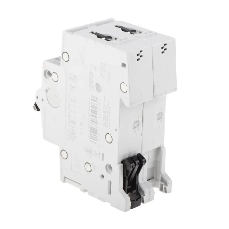 ABB System Pro M Compact S200M Miniature Circuit Breaker, 2-Pole, 6A, Type C, 440V AC, 125V DC, 10 2CDS272001R0064 S202M-C6