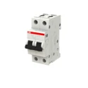 ABB System Pro M Compact S200M Miniature Circuit Breaker, 2-Pole, 6A, Type C, 440V AC, 125V DC, 10 2CDS272001R0064 S202M-C6