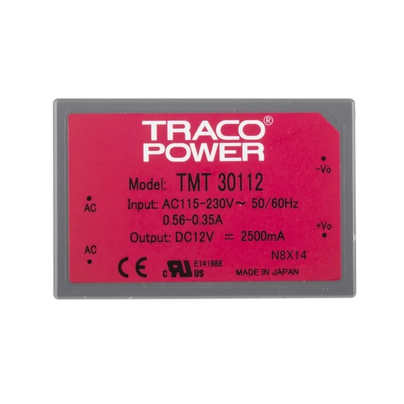 TRACOPOWER Switching Power Supply 12V 30W PCB Mount 85-264V AC Input TMT 30112