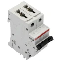 ABB System Pro M Compact S200M Miniature Circuit Breaker 2-Pole 20A Type B 440V AC 125V DC 10 kA 2CDS272001R0205 S202M-B20