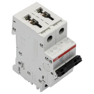 ABB System Pro M Compact S200M Miniature Circuit Breaker 2-Pole 20A Type B 440V AC 125V DC 10 kA 2CDS272001R0205 S202M-B20