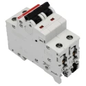 ABB System Pro M Compact S200M Miniature Circuit Breaker 2-Pole 20A Type B 440V AC 125V DC 10 kA 2CDS272001R0205 S202M-B20