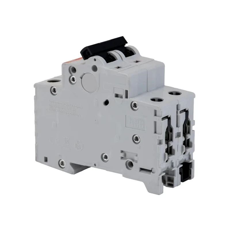 ABB System Pro M Compact 2-Pole Miniature Circuit Breaker, 63A, Type C, 440V AC, 125V DC, 10 kA 2CDS272001R0634 S202M-C63