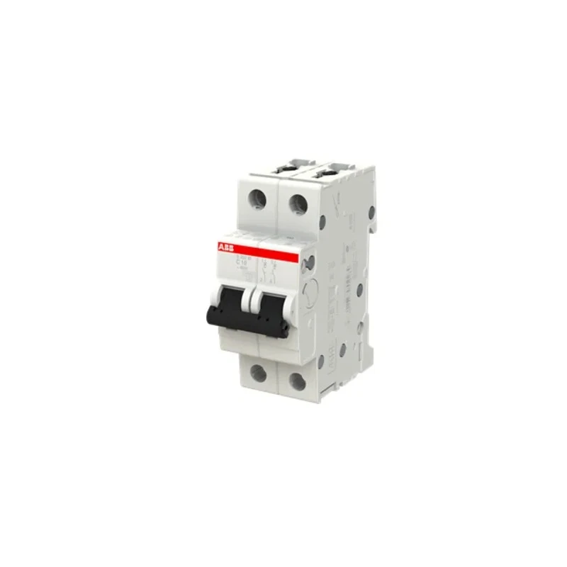 ABB Miniature Circuit Breaker, System Pro M Compact S200M, 2-Pole, 10A, Type C, 440V AC, 125V DC 2CDS272001R0104 S202M-C10