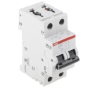 ABB Miniature Circuit Breaker, System Pro M Compact S200M, 2-Pole, 10A, Type C, 440V AC, 125V DC 2CDS272001R0104 S202M-C10