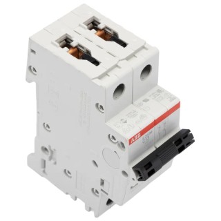 ABB System Pro M Compact S200M Miniature Circuit Breaker, 2-Pole, 13A, Type C, 440V AC, 125V DC 2CDS272001R0134 S202M-C13
