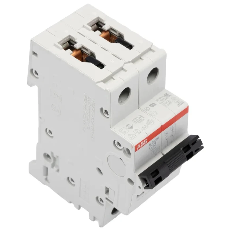 ABB System Pro M Compact S200M Miniature Circuit Breaker, 2-Pole, 13A, Type C, 440V AC, 125V DC 2CDS272001R0134 S202M-C13