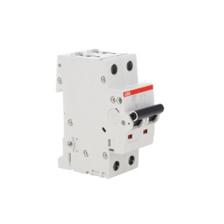 ABB System Pro M Compact S200M Miniature Circuit Breaker, 2-Pole, 20A, Type C, 440V AC, 125V DC 2CDS272001R0204 S202M-C20