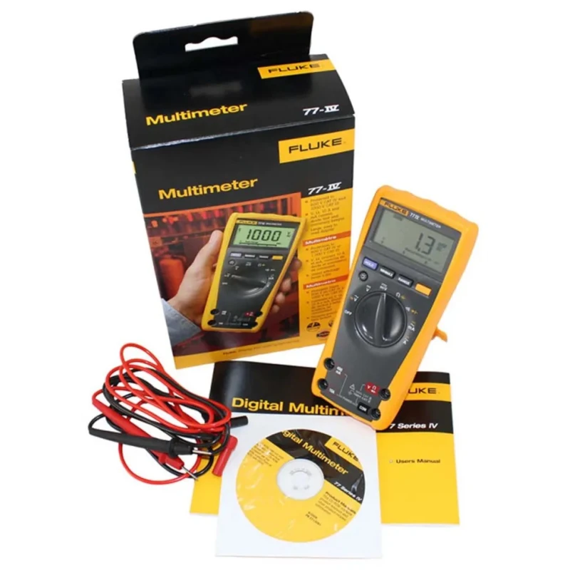 Fluke Handheld Digital Multimeter 1kV Maximum DC Voltage, ±0.3% DC Voltage Accuracy, 400h Battery Life FLUKE-77-4/EUR