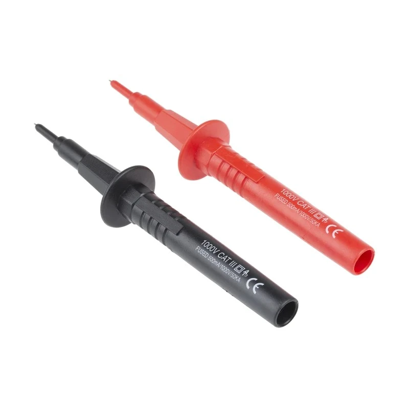 RS PRO Test Probe, 1kV, 500mA Fused, IEC1010 CAT III 1000V, GS38, Red and Black 125-3734