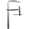 Bessey Steel Screw F Clamp 400 mm Jaw Opening x 120 mm Jaw Depth Chrome Finish 5kN Clamping Force GS40K