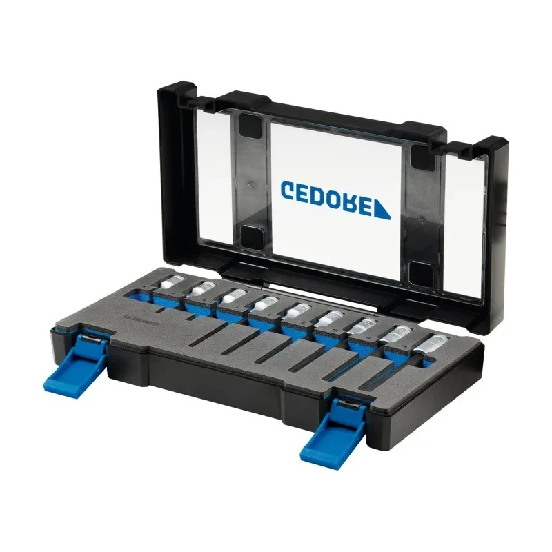 Gedore Hex Screwdriver Bit Set Steel 9 Pieces Sizes 5 to 14 Hex IN 19-009