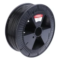 RS PRO 1.75 mm Black PLA 3D Printer Filament, 2.3 kg, Fused Deposition Modelling, 180-210°C 125-4335