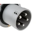 Scame Optima IP44 Red Cable Mount 3P+N+PE Straight Industrial Power Connector 63A 415V IP44 Italy 