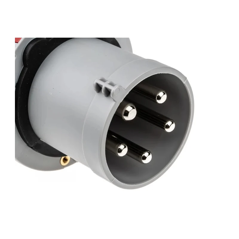 Scame Optima IP44 Red Cable Mount 3P+N+PE Straight Industrial Power Connector 63A 415V IP44 Italy 