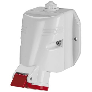 Scame Industrial Power Connector 16A 415V IP44 Wall Mount 3P+PE Angled Screw Terminal OPTIMA-TOP 