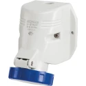 Scame Wall Mount Industrial Power Connector 230V 63A IP44 Blue Angled Socket 2P+PE OPTIMA-TOP IP44